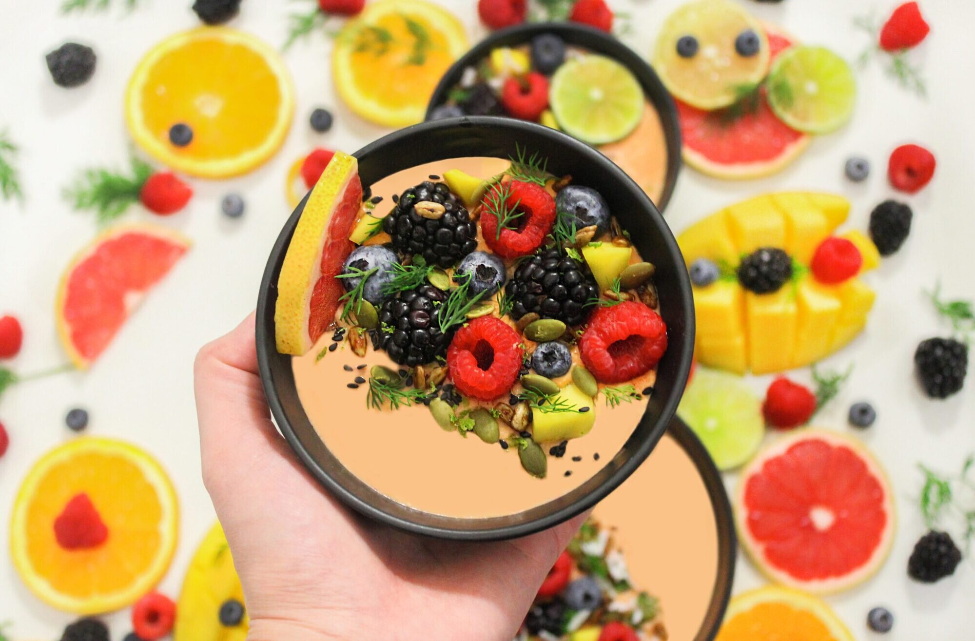 bowl of soft fruit and seeds