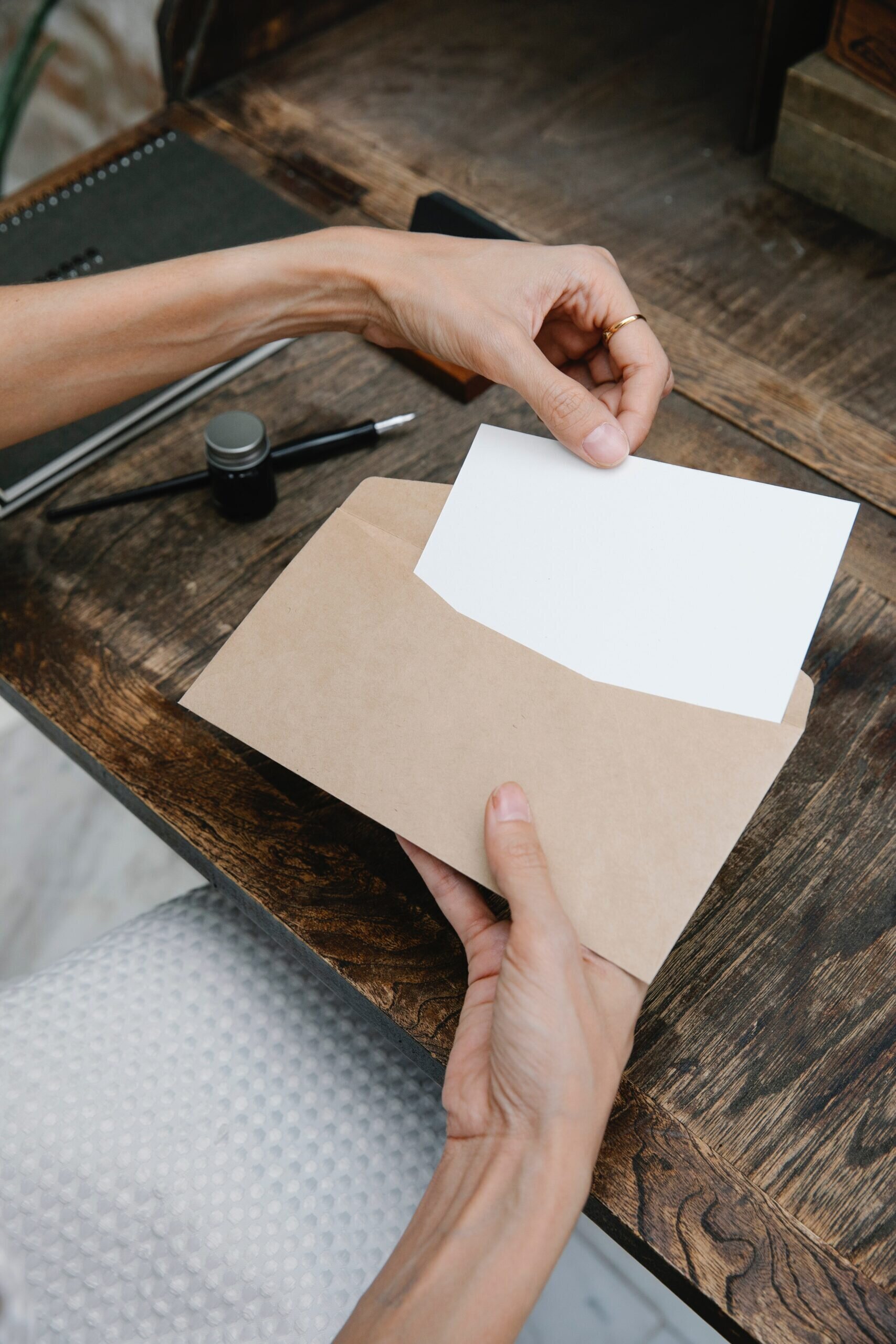 letter being opened